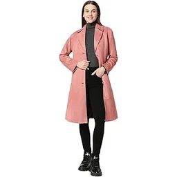 roopam Female Suede Calf Length Detachable Hoodie Overcoat-picture-23