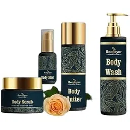 Roopayur Body Brightening Combo Body Wash Scrub Butter Mist Gift Set For Men And Women | Gifting For Birthday, Valentine's, Anniversary & Special Occasions Pack Of 4-picture-51