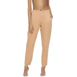 Rooted Beige Cotton Trousers-picture-34