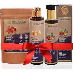 ROOTS AND HERBS Hibiscus Hair Lep+49 Herbs Hair Oil+Luscious Jabapushp Hair Cleanser & Conditioner Pack of 3(Hair Fall)-picture-10