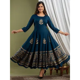 ROPADEMODA Women Floral Printed Floral Anarkali Kurta-picture-42