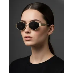 RORCE Women Black Lens & Gold-Toned Other Sunglasses with-picture-29