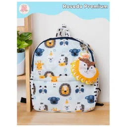 Rosada Blue Lion Printed Backpack for Kids With Matching Keychain hanging, Waterproof Trendy and Spacious Kids Backpack, Stylish Bag for Kids - Small(10 Inches)-picture-11