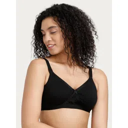 Rosaline by Zivame Black Solid Non-Wired Non Padded Everyday Bra image 1