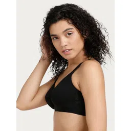 Rosaline by Zivame Black Solid Non-Wired Non Padded Everyday Bra image 3