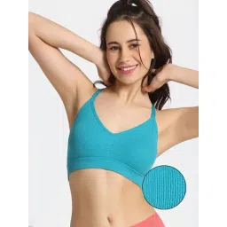 Rosaline by Zivame Blue Solid Bralette-picture-37