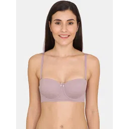Rosaline by Zivame Lavender Solid Non-Wired Non Padded Balconette Bra ZI1133COREJPURP-picture-15