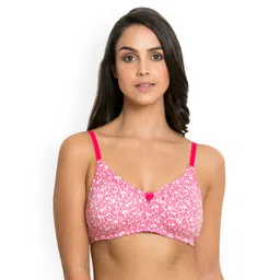Rosaline by Zivame Pink Printed Non-Wired Non Padded Beginners Bra-picture-19