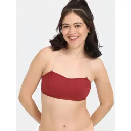 Rosaline by Zivame Red Solid Bandeau Bra-picture-33
