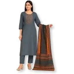 rosaniya Unstitched Embroided winter Salwar suits for women with Shawl (RIHAN1008_Woolen_Dark Grey_Unstitched)-picture-40