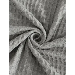 Rosara Home Grey Solid Waffle Queen Bed Cover with 2 Pillow Covers image 5