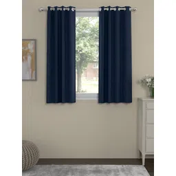 ROSARA HOME Navy Blue Set of 2 Window Curtains-picture-38