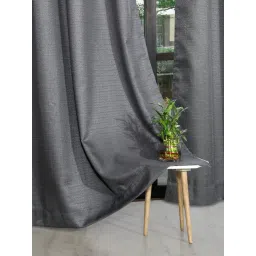 Rosara Home Polyester Grey Solid Regular 5 ft Window Curtains - Pack of 2-picture-14