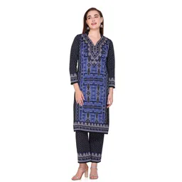 ROSARY Winter Women Ethnic Motifs Printed Regular Kurta with Trousers-picture-38