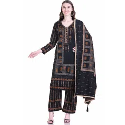 ROSARY Women Ethnic Motifs Printed Regular Kurta with Palazzos & With Dupatta-picture-13