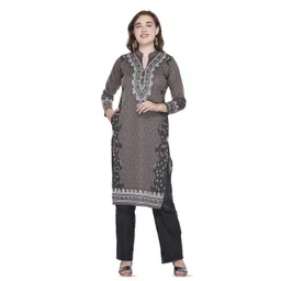 ROSARY Women Ethnic Motifs Woven Design Festive Straight Kurta-picture-16