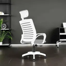 Rose Elite 53x53x109cm Mesh White High Back Ergonomic Chair-picture-37