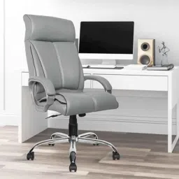Rose Kruz 56x56x127cm Leatherette Grey High Back Executive Chair-picture-44