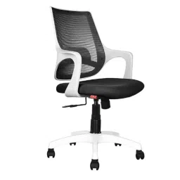 Rose Mono Mesh White &a; Black Medium Back Revolving Ergonomic Office Chair-picture-26