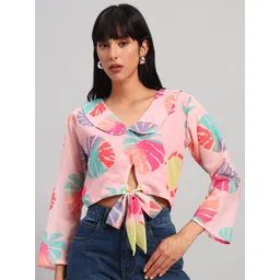 ROSEMELON Print Georgette Peplum Top-picture-25