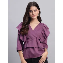 ROSEMELON Women V-Neck Crepe Top-picture-36