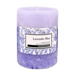 Rosemoore Purple Lavender Blue Pillar Candle-picture-11