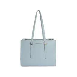 Rossa l'Vita Eowyn Carolina Blue Solid Medium Laptop Tote Handbag-picture-33