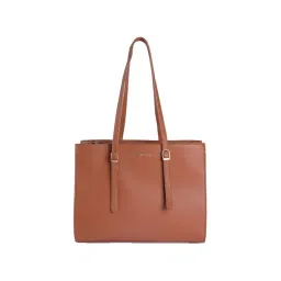 Rossa l'Vita Eowyn Tawny Brown Solid Medium Laptop Tote Handbag-picture-13