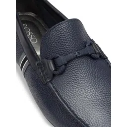 ROSSO BRUNELLO Men Textured Leather Formal Loafers image 5