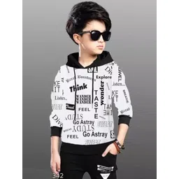 Rotaqo Boys Pack Of 2 Graphic Printed Hooded Cotton T-shirt-picture-18