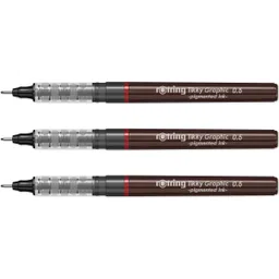 rotring Tikky Graphic 0.5mm Pigment Liner | Black Pigmented Ink | Fibre Tip Fineliner Pen-picture-25