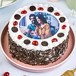 Round Black Forest Photo Cake Half Kg-picture-11