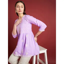 routes by all about you all about you Floral Embroidered Empire Longline Top-picture-12