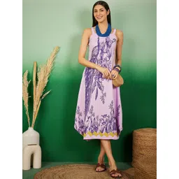 routes by all about you all about you Floral Print A-Line Midi Dress-picture-23