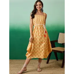 routes by all about you all about you Floral Print A-Line Midi Dress-picture-24