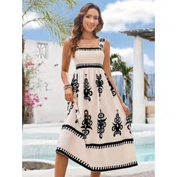 routes by all about you all about you Floral Print Fit and Flare Midi Dress-picture-36