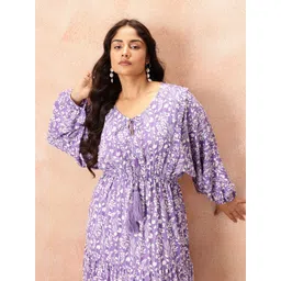 Routes by All About You Floral Print Puff Sleeve Fit & Flare Maxi Dress-picture-17