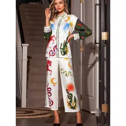 Routes by All About You Printed Shirt Collar Neck Shirt With Trousers Co-Ords-picture-14