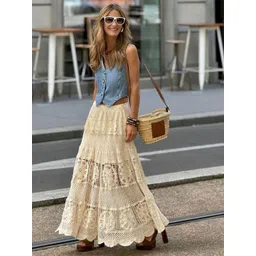 Routes by All About You Self Design Tiered Maxi Skirts-picture-16