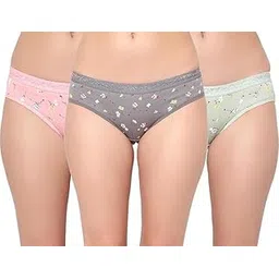 rouxous Women's Cotton High Waist Stretch Briefs, Soft Underpants, Full Coverage Panties, Set of 3-picture-26