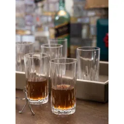 ROXX Volvic Transparent Glass Drinking Glasses (260 ml) - Set of 12-picture-45