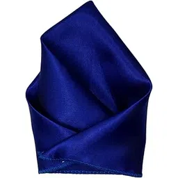 "Royal Blue Satin Pocket Square for Men | Formal & Wedding Handkerchief"-picture-45