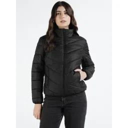 Royal Enfield Black Nylon Puffer Jacket-picture-10