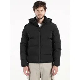 Royal Enfield Black Polyester Regular Fit Puffer Jacket-picture-44