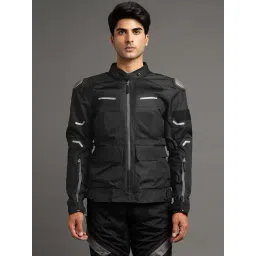 Royal Enfield Black Regular Fit Cross Roader Biker Jacket-picture-38