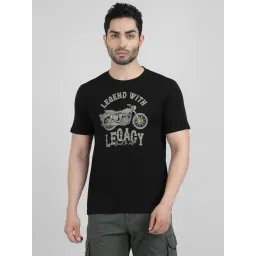 Royal Enfield Black Regular Fit Print T-Shirt-picture-43