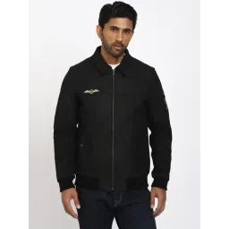 Royal Enfield Black Regular Fit Solid Jacket-picture-19