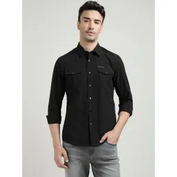 Royal Enfield Black Regular Fit Solid Shirt-picture-22