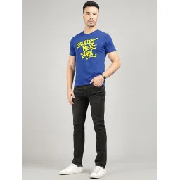 Royal Enfield Blue Cotton Blend Regular fit Printed T-Shirt-picture-33