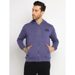 Royal Enfield Blue Cotton Regular Fit Printed Hoodie-picture-28